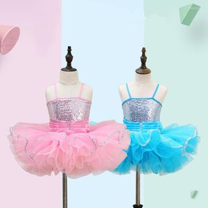 ステージウェア2023 EST Girls Leotard Gymnastics Clothing Kids Skate Competition Performances Costumes Unitard Ballet Dress for 2-8y Child