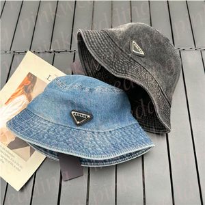 Denim hink hatt modemärke duk fiskare hattar kvinnor män utomhus platta solhattar