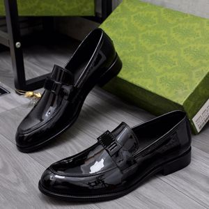 2023 Men Classic Dress Shoes Fashion Mens Business Office Work Formal Oxfords Brand Designer Party Wedding Flats Storlek 38-44