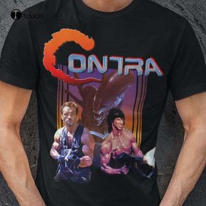 Heren T -shirts Contra filmspel Arnold Schwarzenegger vs t -shirt katoenen T -shirt unisex 230317