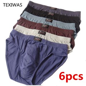 Underpants Solid Factory Direct Sale 6pcsLot Mens 100%Cotton Mens Bikini Underwear Pant For Men Sexy Underwear 230317