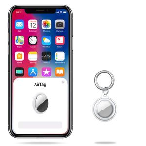 Transparent AirTag Trackers Case Loop Soft TPU Silicone Protective Cases Anti-lost Device Finder Keychain Tracker Protect Cover with Buckle Scratch Resistant