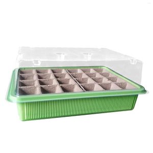 Planters 24 Cellfrön Nursery Pots Planter Flower Pot With Lids Plantor Tray Plast Plant Grow Box Breather Hole Garden Supplies