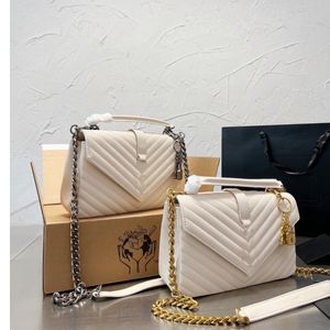 Handtaschen Schultertaschen Designertasche Damen Kaviartaschen schwarzes Kalbsleder klassische diagonale Streifen gesteppte Ketten doppelte Klappe mittlere Umhängetasche Umhängetasche