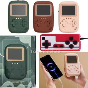 (Taşınabilir Oyun Oyuncuları 10000mAh 3.5inch 500'de 1 retro oyun konsol cep telefonu güç bankası video oyunu çift usb çıktı mini el oyunları oynatıcı renkli lcd ekran