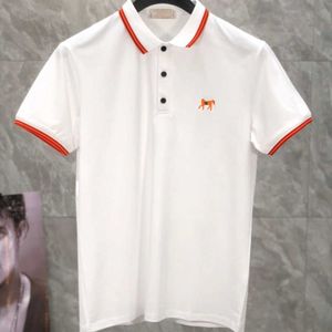 Herrpolos designerh häst broderade män polo skjorta hms designer tshirt bomull kortärmad tshirt överdimensionerad lapel tröja mens busi