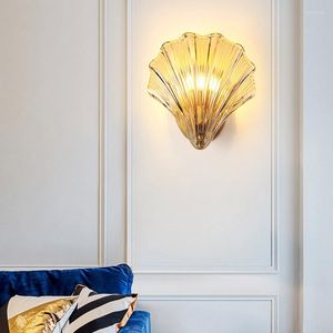 Vägglampor lätt svenhals köksdekor smart säng sovsal trådlös lampa led switch glas sconces