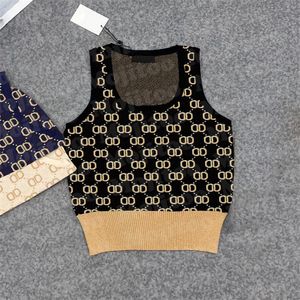 Sleeveless Women Vest Tank Knitted T Shirts Top Classic Letter Knitting Sweater Casual Sports Tanks Tops