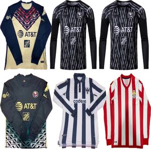 22 23 Liga MX Soccer Jerseys Chivas Club America Rayados Monterrey UNAM Special Training Men Football Shirt VEGA RODRIGUEZ Long Sleeve