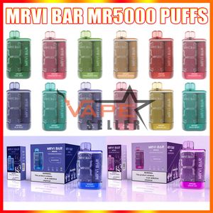 Original MRVI BAR MR5000 Disposable Vape Pod E Cigarette With Rechargeable 600mAh Battery 13ml Prefilled Cartridge Big Vapor Box VS Lost Mary