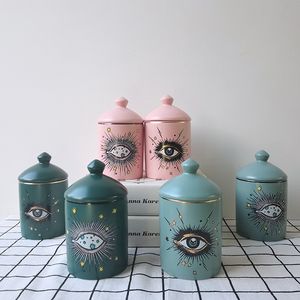 Ceramic Candle Storage Bottles Jars Candlestick Organizer Ornaments Cotton Swab Storage Storage Jar Home Accessories Decoration