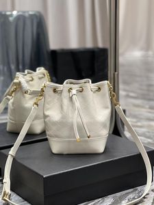 Роскошная женская сумка на плечо мешок с пакетом по бок с ковшом пакет алмаза дизайн шнурки ретро литературный плечевой ремешок съемный черный / белый 14,5 * 20 * 12 см.