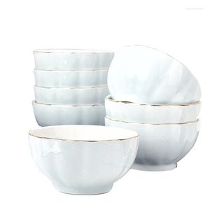 Bowls Microwave Bowl Household Rice Noodle Simple Pumpkin Phnom Penh Jingdezhen Ceramic Tableware Set Ramen