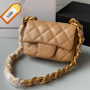 Luxury Women's Brand Designers Shoulder Bags 2023 Top Texture Lamb Leather Envelope Bag Fashion Gold Chain Strap Crossbody Bag Factory Direct Sales
