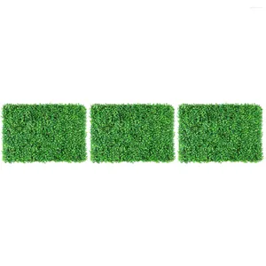 Dekorativa blommor 3 Count Ivy Hedge Screening Green Decor lövstaket Panel Konstgjorda växter inomhus den falska täckningen