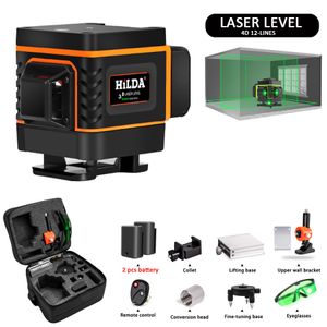 3D/4D 2 Nível de bateria Nível de bateria Auto-nivelamento 360 360 Nível de laser verde vertical e vertical