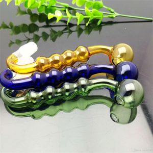 Hookahs 10 mm color 4 continuous soaking S pot Wholesale Glass Hookah, Glass Water Pipe Fittings,