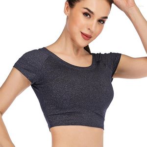 Aktive Shirts Yoga Frau Sport Top Ärmelloses Fitness Pilates Gym Kleidung Frauen Hemd Übung Ausrüstung B40012