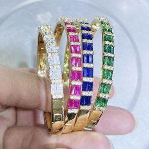 Bangle 3 PCS 2023 Jóias de Zircão Pavorias Gold Mulheres 21088