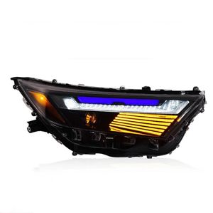 Auto Parts Head Lights för Toyota RAV4 20 19-2022 Huvudlampor LED-strålkastare LED Dual Projector Facelift