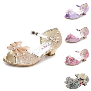 Sandalen Mädchen Sandalen Bogen Latin Dance Schuhe 5-13 Jahre alt Kinder Alias Sommer High Heel Prinzessin Schuhe Kinder Sandalen 230316