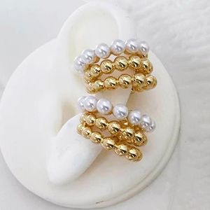 Catene 5 paia Ear Cuff Clip a forma di strato senza orecchini forati per le donne Gioielli modello regalo di gioielli