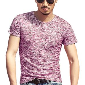 T-shirt da uomo T-shirt estiva da uomo in cotone elastico Confortevole O Neck Tee Tops Casual Camouflage Manica corta Camisetas Homb