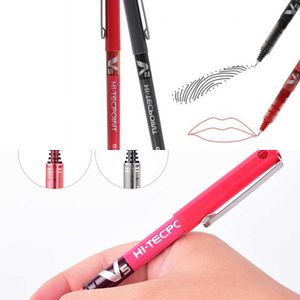 Black Red Temporary Tattoo Microblading Skin Marker Pen Tattoo Skin Scribe Pen Permanent Makeup Tattoo Waterproof Eyebrow