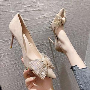 Dress Shoes HKXN Ladies High Heels Fashion Wedding Stiletto 2023 Party Banquet Bridesmaid Women