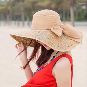 Beanies Beanie/Kafatası Caps Marka Büyük Sebir Renkli Disket Şapka Güneş Plaj Kadınlar Katlanabilir Yaz UV Seyahat Seyahat Kırış Kadın #YJ Davi22