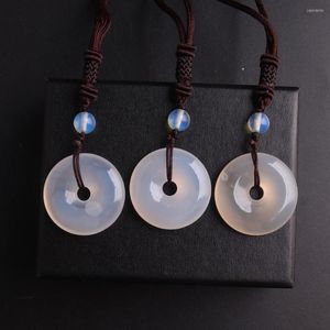 Catene 1 PZ 7 Chakra Reiki Guarigione Ciambelle Collana Agate Naturali Pietra 30 30mm Boemia Collane Pendenti Gioielli Donna Amuleto di Energia