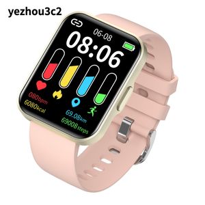 Banda de fitness de pulseira Yezhou2 Relógio inteligente personalizado com a pressão arterial Touch de 1,69 polegadas HD Full Sleep Sleep Rastreio de pressão arterial Relógios de monitoramento