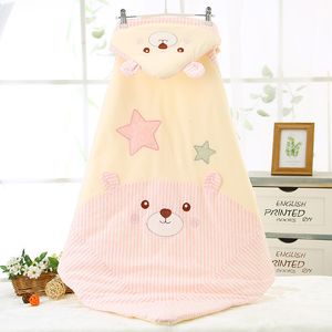 Trapunte Infant Soft Swaddle Sacco a pelo per bambini nato Trapunta in cotone Ragazzi e ragazze Coperta per cartoni animati Copriletti per bambini Sacco a pelo per bambini 230317