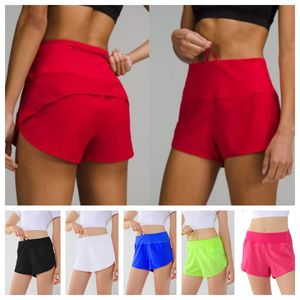 LL Pantaloncini sportivi da donna Supporto Pantaloni da yoga Palestra Corsa Allenamento Sport Abbigliamento da palestra