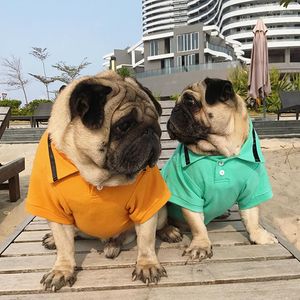 Dog Apparel Summer Shirts Pet Puppy Cotton Polo Shirt Basic T-Shirt Clothes For Dogs And Cats