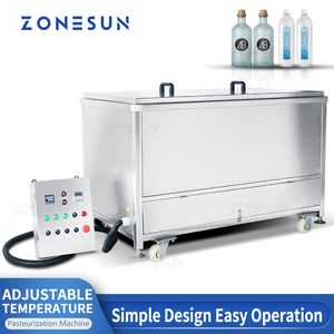 ZONESUN Pasteurizing Machine for Glass Bottle Disinfecting Can Jar Pasteurizer Sterilizer Food Wine Drink Milk Production ZS-PM1