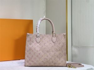 Designer Luxury Onthego Bag On the Go PM ljusrosa Empreinte Leather Tote