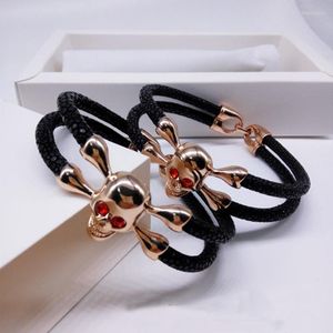 Pulseiras de charme bc jóias homens rosa ouro aço inoxidável pulveriz