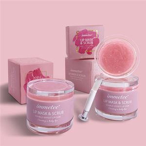 2 in 1 Lip Scrub Mask Moisture Lip Balm Exfoliating Scrub Lip Film Nourish Repair Fine Lines Lips Care