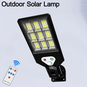 Solar Lights Outdoor LED Solar Powered Motion Sensor Wall Lamp IP67 Waterproof Remote Control Durable Security Light Outside Wall Garden Yard Porchs crestech168