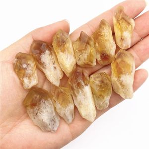 Decorative Figurines Beautiful 50g Natural Citrine Crystal Point Crystals Rock Mineral Specimen Energy Healing Stone Quartz