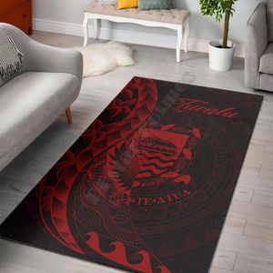 Teppiche, polynesisches Muster, roter Teppich, rutschfeste Bodenmatte, rutschfester Esszimmer-Wohnzimmer-Teppich, weicher Schlafzimmer-Teppich