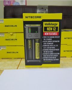 100 Nitecore I2 Universal Charger original para 16340 18650 14500 26650 Batería US EU AU UK Plug 2 In 1 Intellicharger Battery Cha9615365