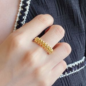 Модное кольцо CLASH DE Экстравагантное золото Siern Титановые стальные кольца-пули с бриллиантами Женщины Мужчины Любовник Ювелирные изделия Дизайнеры Подарки для вечеринок Размер 6 7 с коробкой