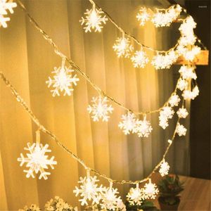 Decorazioni natalizie 3M 5M Ghirlanda di fate LED Stringa di fiocchi di neve Luci impermeabili per ornamenti di luce per la casa dell'anno