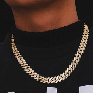 12 mm mrożony Diamentowy Cuban Link biały złoty naszyjnik dla mężczyzn i kobiet biżuteria Hip Hop 925