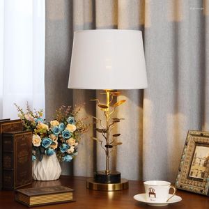 Table Lamps Nordic Modern Living Room Art Lamp Desk Light Iron Leaves Designer Bedroom Bedside Study Home Decoration