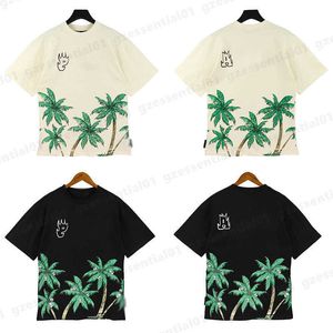 Palms Print T-shirt Mode letter Logo losse korte mouwen Crew Neck T-shirt Word Angels Mens Summer Street Hip Hop Designer Shirts Casual T-shirts