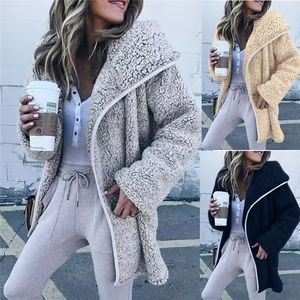 Designerskie kobiety Faux Fur Long Płaszcz z kapturem Fly Donna Fur Cardigan Famas Fashion Casual Tops, Fur; kurtka;