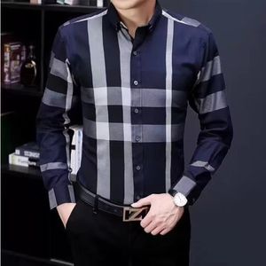 Официальная мужская классическая рубашка в том же стиле, роскошная футболка с длинным рукавом, повседневная деловая одежда в клетку, пони, вышивка, бренд, 6 цветов, s-4XL